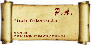 Pisch Antonietta névjegykártya